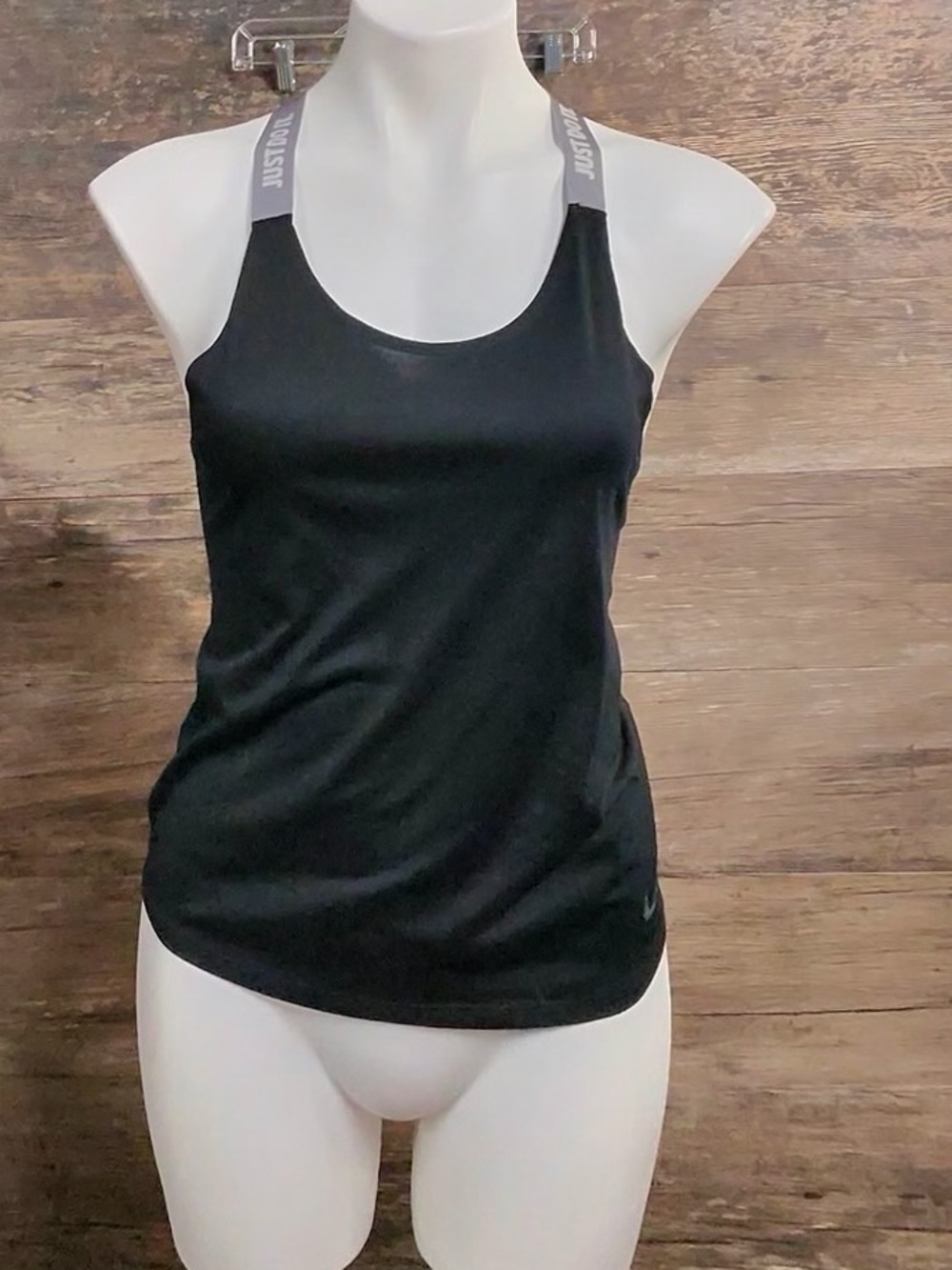 Nike Black Tank with Gray Branded Straps